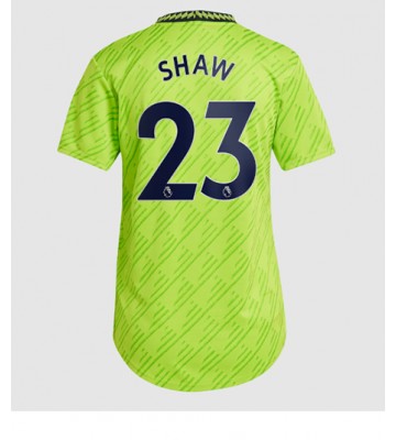 Manchester United Luke Shaw #23 Tredjedrakt Kvinner 2022-23 Kortermet